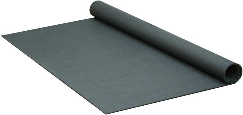 Rubber-Cal لفائف أرضيات مطاطية ReUz - 3 مم × 48 بوصة × 2 قدم - أسود - Image 1